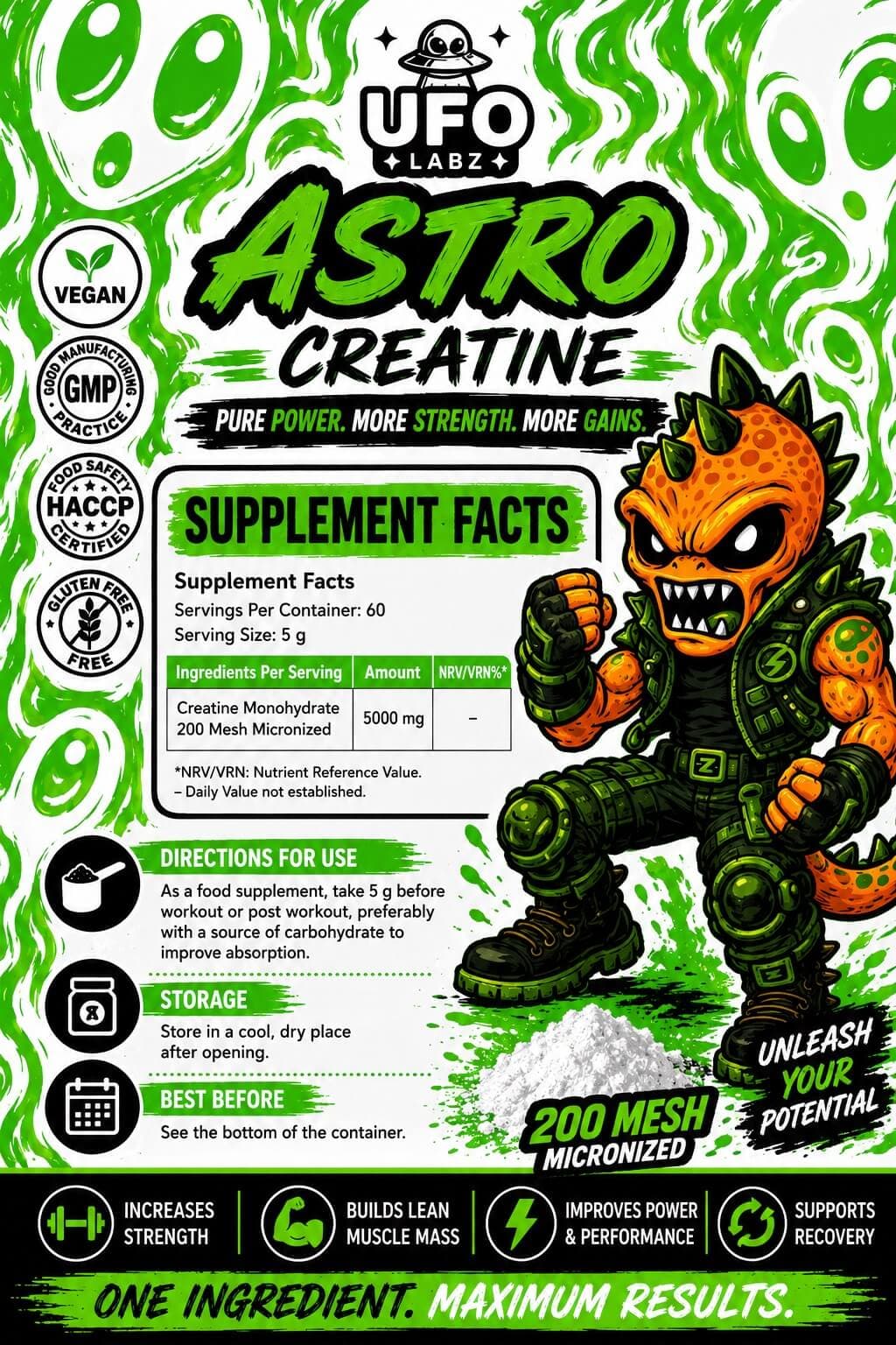 Astro Creatine Pure - Nutrition Facts